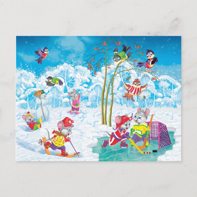 Hockey Postkarte (Vorderseite)