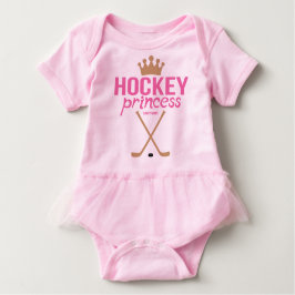 Hockey Princess Baby Girl Pink Säugling Bodysuit Strampler