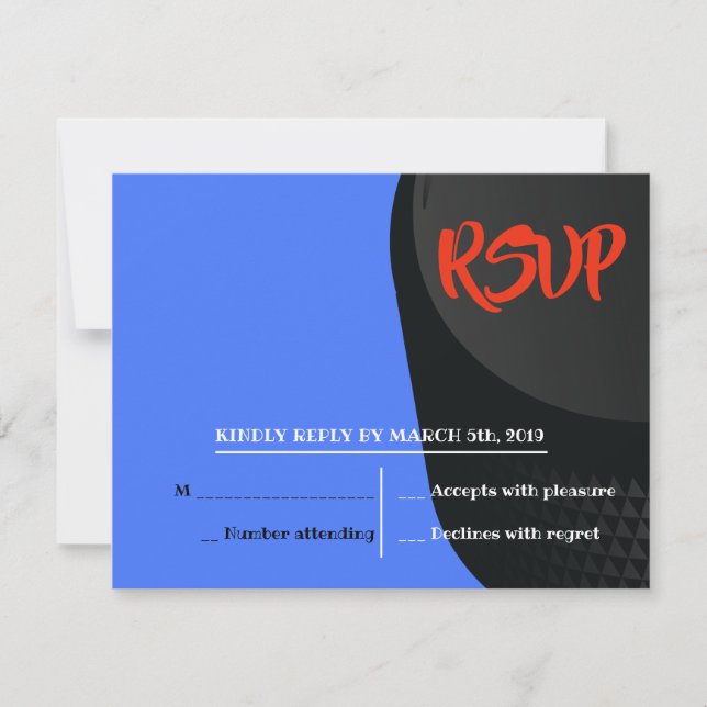 HOCKEY PUCK Bar Bar Mitzvah Reply Card RSVP Karte (Vorderseite)