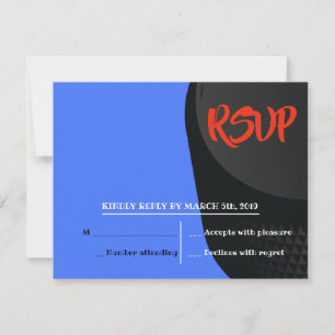 HOCKEY PUCK Bar Bar Mitzvah Reply Card RSVP Karte