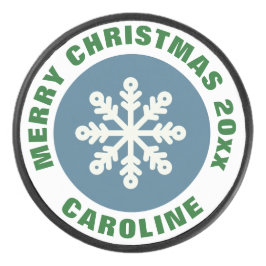 Hockey Puck Hockey Holiday / Weihnachten Schneeflo