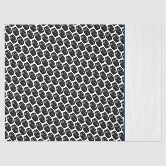 Hockey Puck Pattern Spielspass Spaß Seidenpapier (Vorderseite)