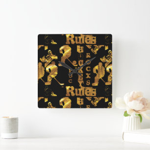 Hockey Quadratische Wanduhr