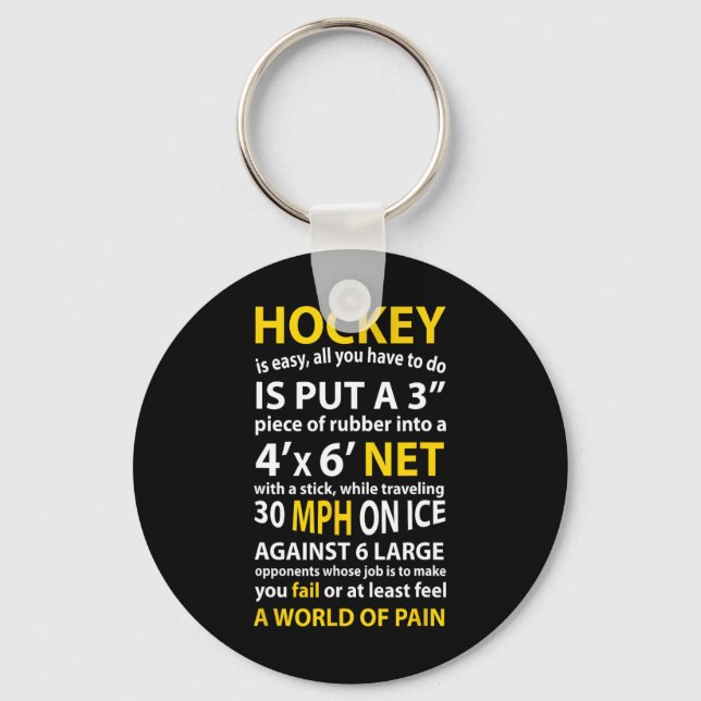 Hockey Quote Hockey ist ein einfaches Geschenk für Schlüsselanhänger (Vorderseite)