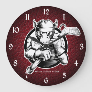 Hockey Rat Große Wanduhr