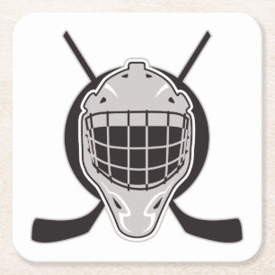 Hockey Rechteckiger Pappuntersetzer