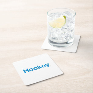Hockey Rechteckiger Pappuntersetzer