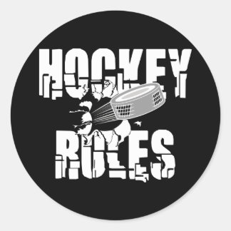 Hockey-Regeln Runder Aufkleber
