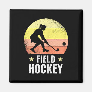 Hockey-Retro-Silhouette Hockeyspieler Sport Magnet