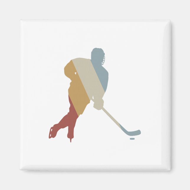 Hockey Retro-Stil Vintage (1)  Magnet (Vorne)