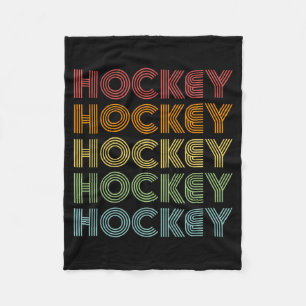 Hockey Retro Vintage Sportleistung Fleecedecke