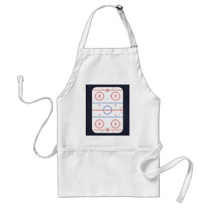 Hockey-Rink-Diagramm auf Blue Carbon Fibre-Stil Schürze