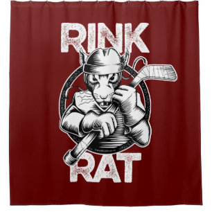 Hockey Rink Rat Duschvorhang