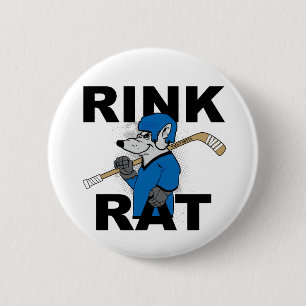 Hockey Rink Ratte Hockey Spieler Fackel Button