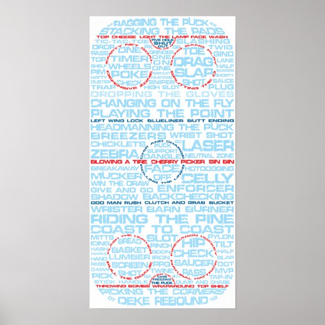 Hockey-Rink-Schriftenposter Poster (Vorne)