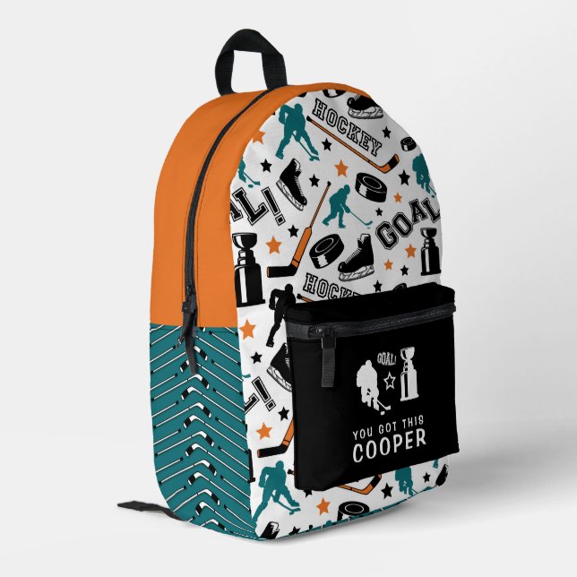 Hockey-Rucksack Bedruckter Rucksack (Rückseitige Ecke links)