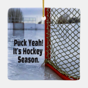 Hockey Saison Ice Cold Funny Spaß Puck Keramikornament