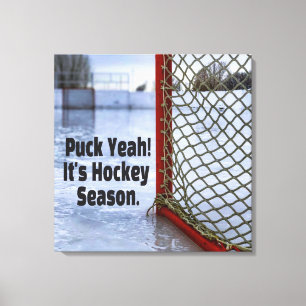 Hockey Saison Ice Cold Funny Spaß Puck Leinwanddruck