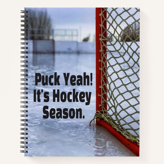 Hockey Saison Ice Cold Funny Spaß Puck Notizbuch (Vorderseite)