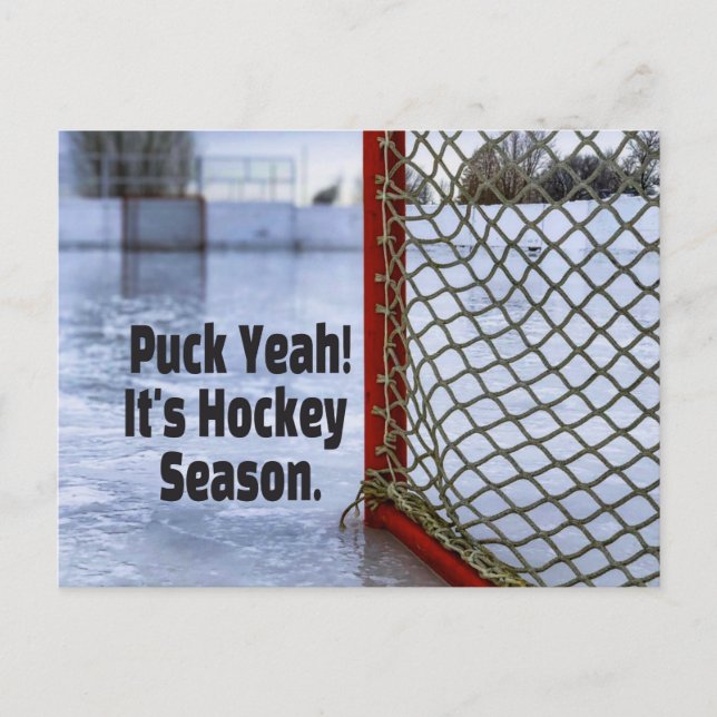 Hockey Saison Ice Cold Funny Spaß Puck Postkarte (Vorderseite)