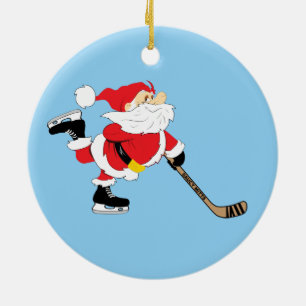 Hockey-Sankt-Skaten-Weihnachten Keramikornament