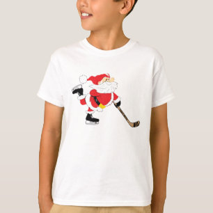 Hockey Santa Skaten Weihnachts Jugend T-Shirt