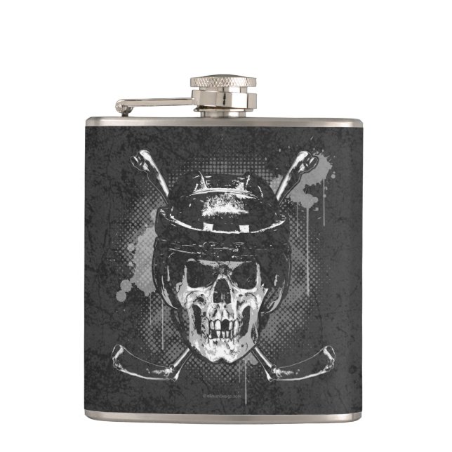 Hockey-Schädel Flachmann (Vorderseite)