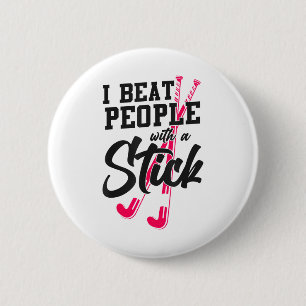 Hockey schlage Leute mit einem Stock _2 Button