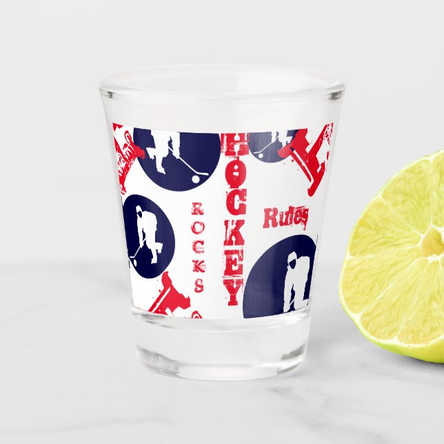 Hockey Schnapsglas (Vorderseite)