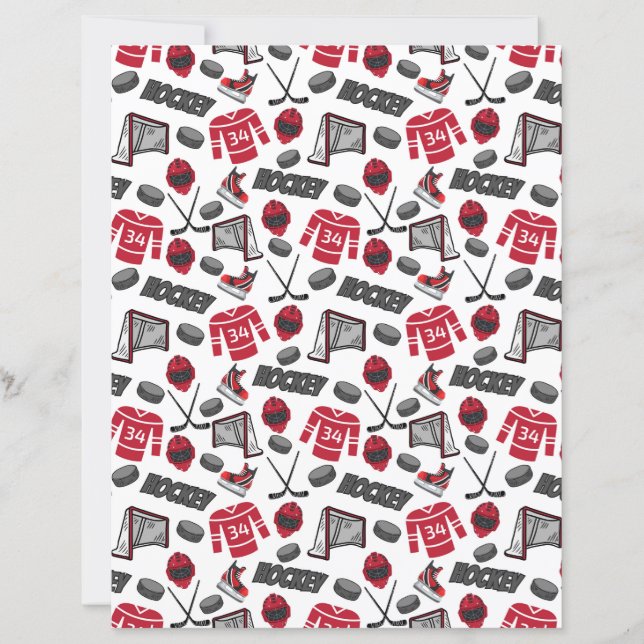 Hockey-Schrappbuch-Papier (Vorderseite)