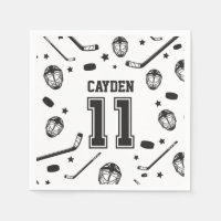 Hockey schwarz und weiß 11. Geburtstag