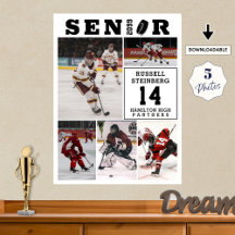 Hockey Senior Night 5 Photo Collage