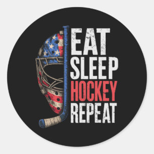 Hockey-Shirt Hockey-Junge Geschenke Zeug Eishockey Runder Aufkleber