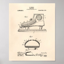 Hockey Shoe 1914 Patentart Old Peper