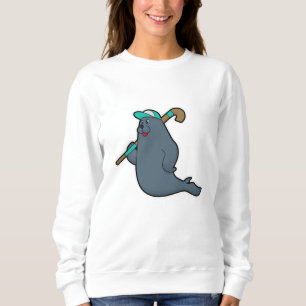 Hockey-Siegel mit Hockeystick Sweatshirt