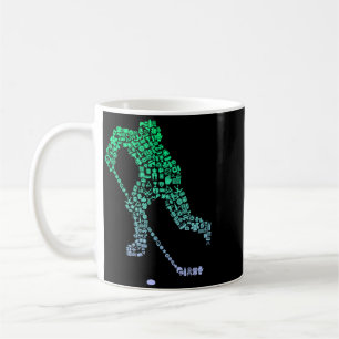 Hockey-Silhouette-Symbol Hockey-Spieler-Ausrüstung Kaffeetasse