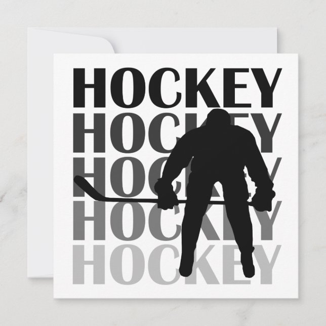 Hockey-Silhouette T - Shirt und Geschenke (Vorderseite)
