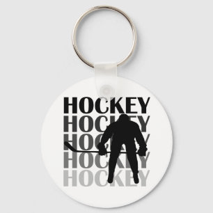 Hockey-Silhouette T - Shirt und Geschenke Schlüsselanhänger