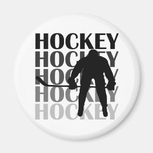 Hockey-Silhouette-T - Shirts und Geschenke Magnet