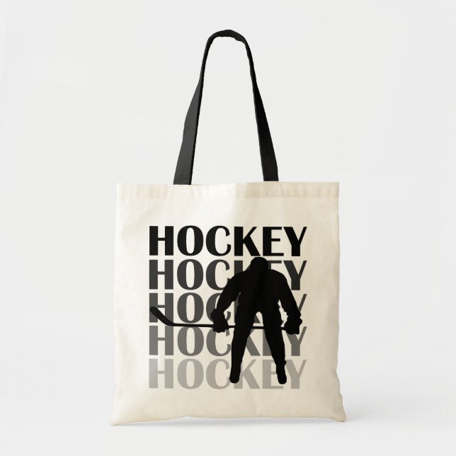 Hockey-Silhouette-T - Shirts und Geschenke Tragetasche (Vorne)