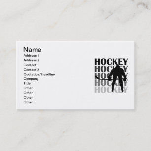 Hockey-Silhouette-T - Shirts und Geschenke Visitenkarte