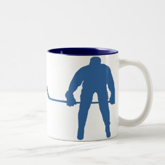 Hockey-Silhouette-Tassen Zweifarbige Tasse