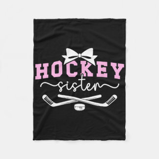 Hockey Sister Ice Hockey Player Sister Ice Hockey Fleecedecke