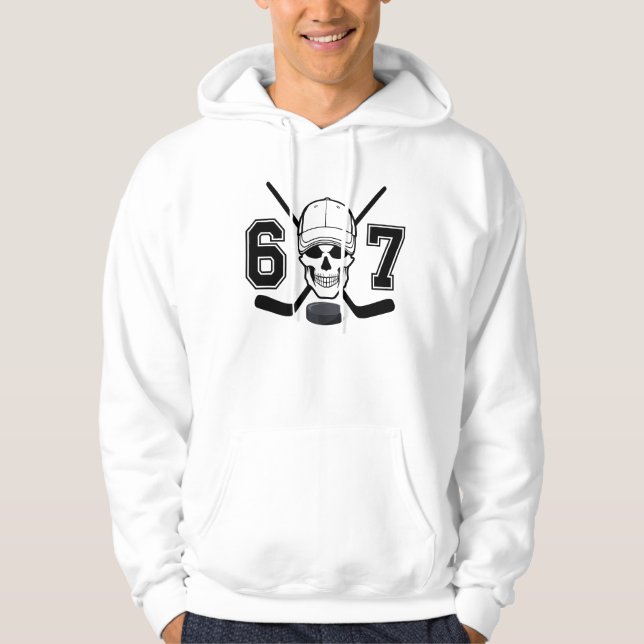 Hockey, Six, Seven, funny meme  Hoodie (Vorderseite)