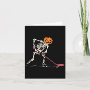 Hockey Skeleton Halloween Player Catcher Mens Boys Karte