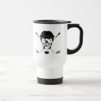 Hockey Skull und Sticks Travel Mug