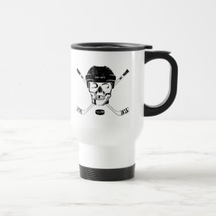 Hockey Skull und Sticks Travel Mug Reisebecher