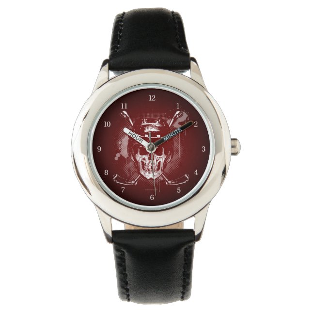 Hockey Skull Watch Armbanduhr (Vorderseite)