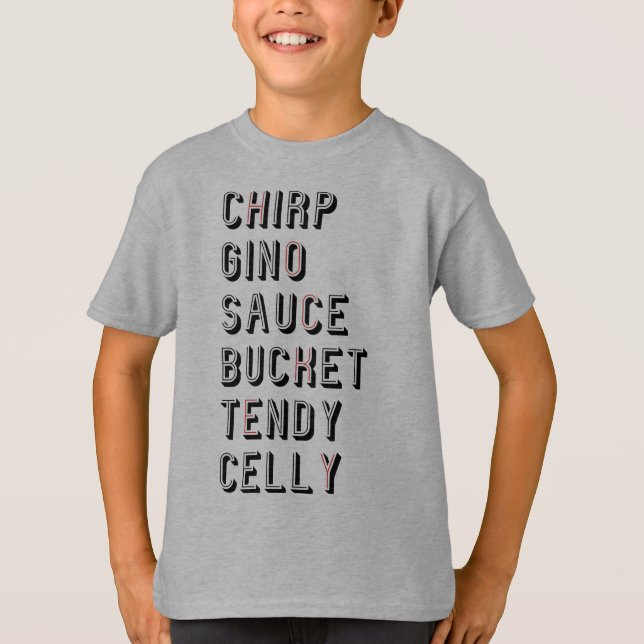 Hockey Slang - Chirp Gino Sauce Bucket Tendy Celly T-Shirt (Vorderseite)