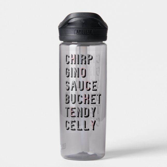 Hockey Slang - Chirp Gino Sauce Bucket Tendy Celly Trinkflasche (Rückseite)